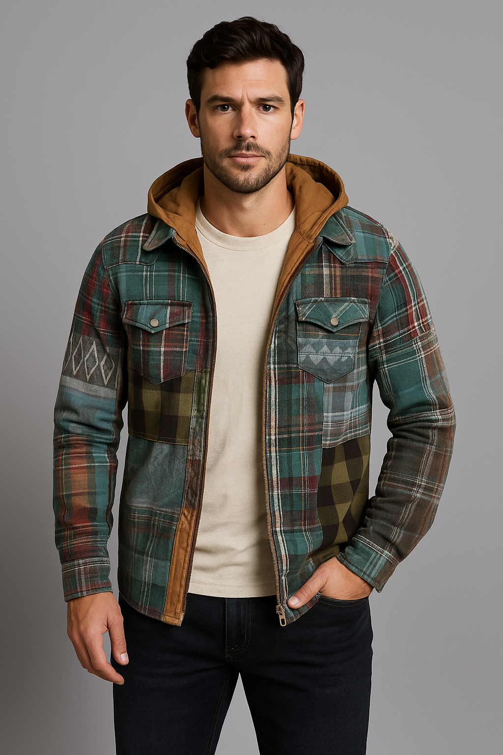 Ralf - Patchwork Karojacke