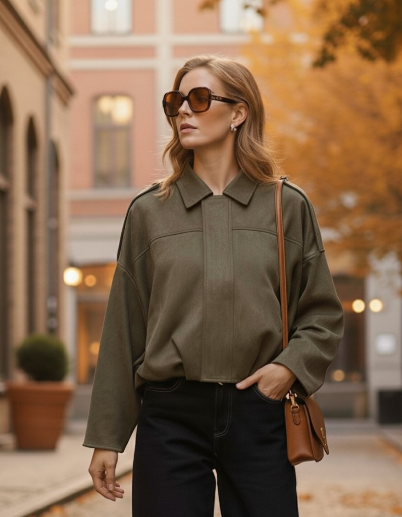 Lina – Oversize Wildleder Bomber