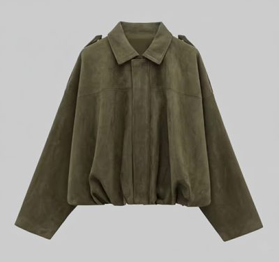 Lina – Oversize Wildleder Bomber
