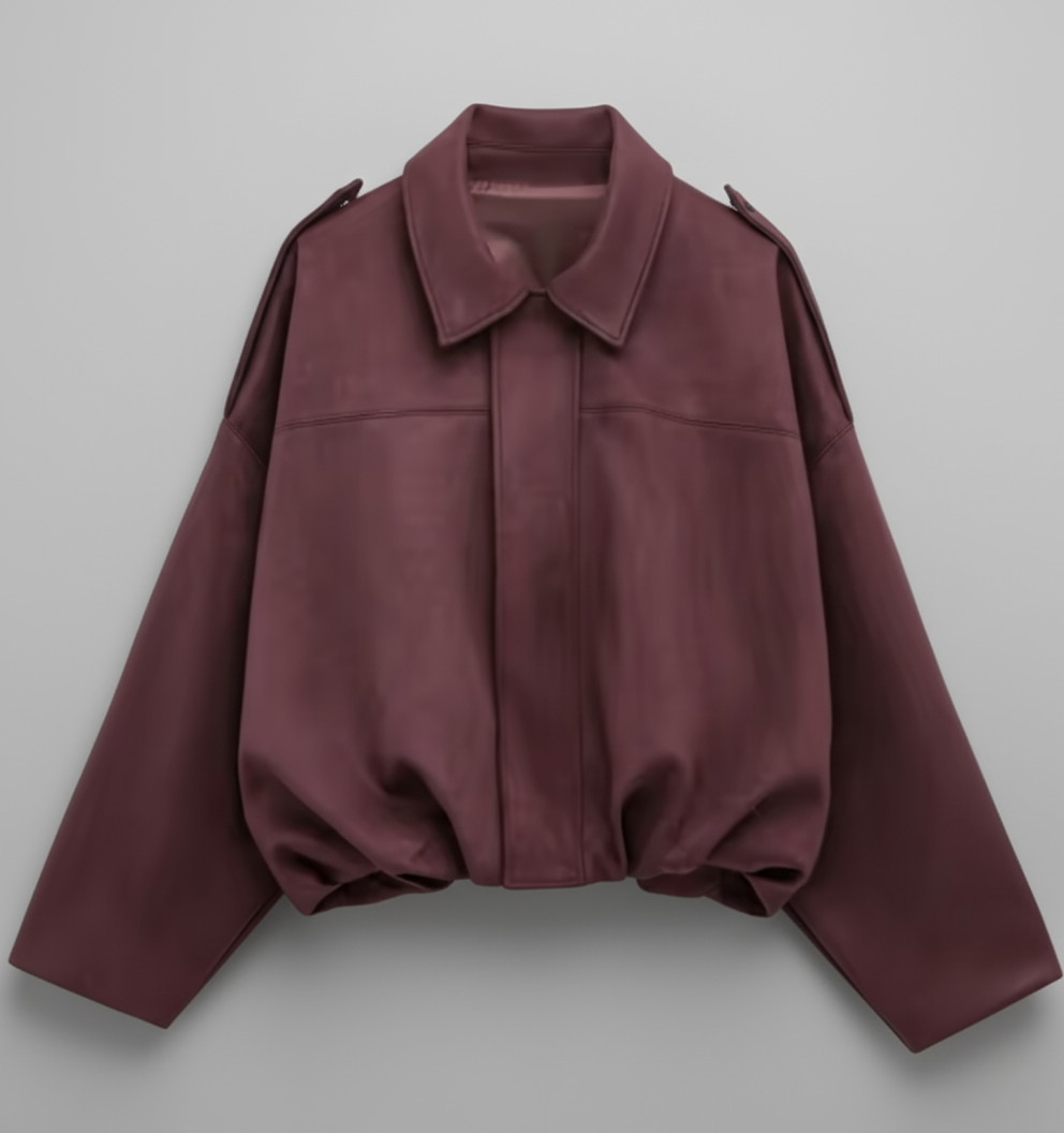 Lina – Oversize Wildleder Bomber