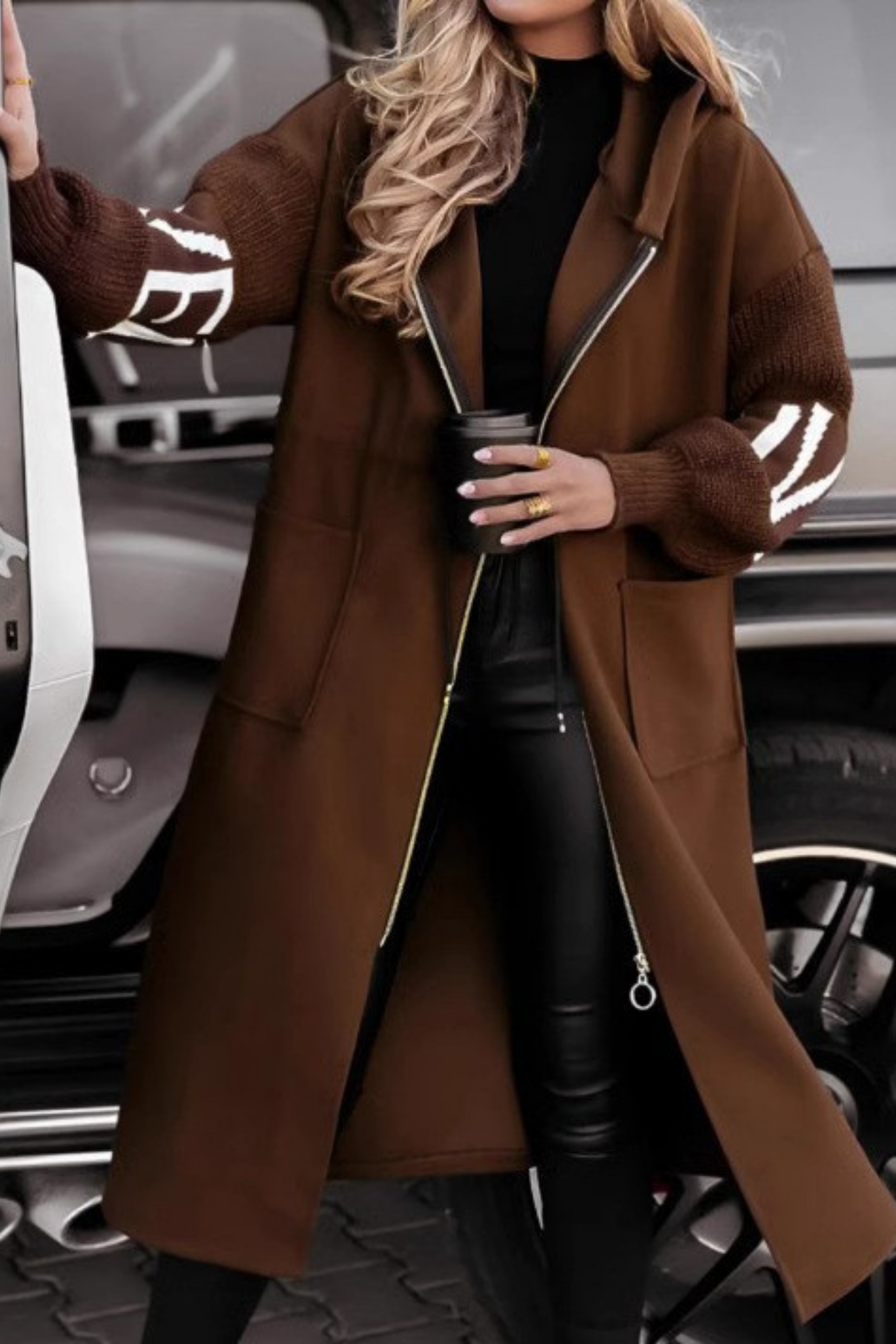 Fele - Strickjacke mit Kapuze
