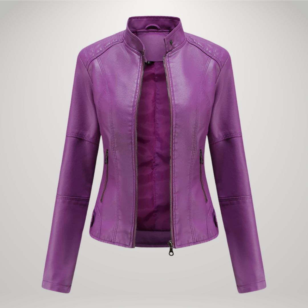 Elodie - Kunstleder Bikerjacke